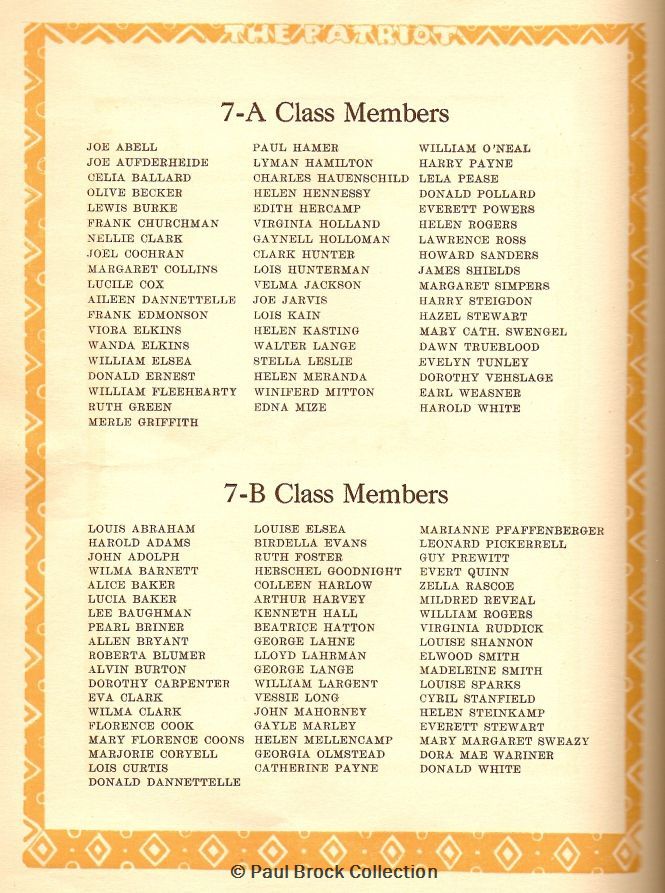 083 7-A Class Members<br>7-B Class Members