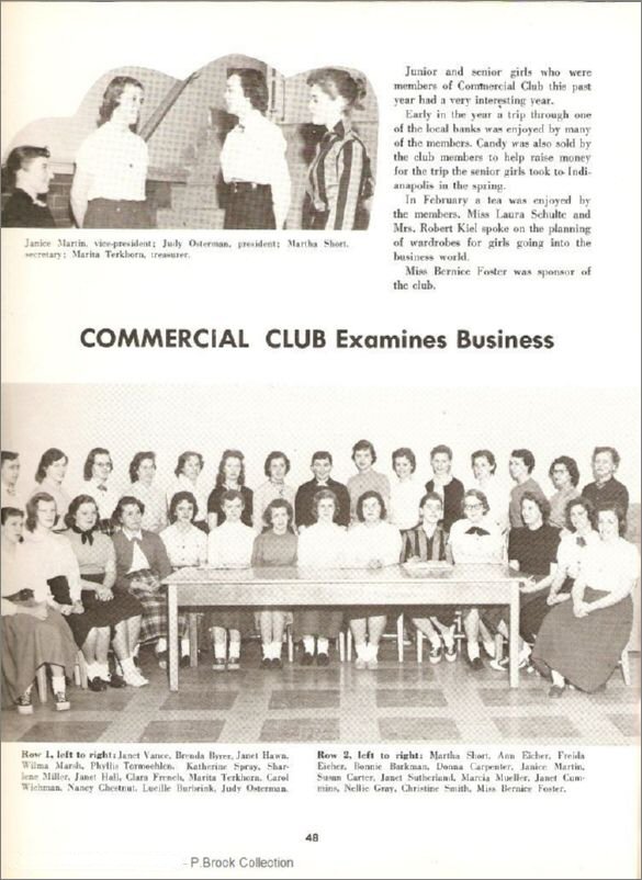 049 Commercial Club<br>Examines Business
