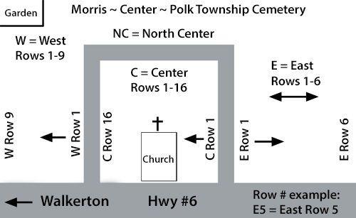 Polk Cemetery Map