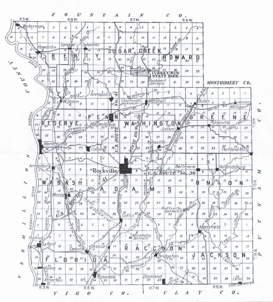 Parke County Indiana Plat Map Parke County, Indiana Maps